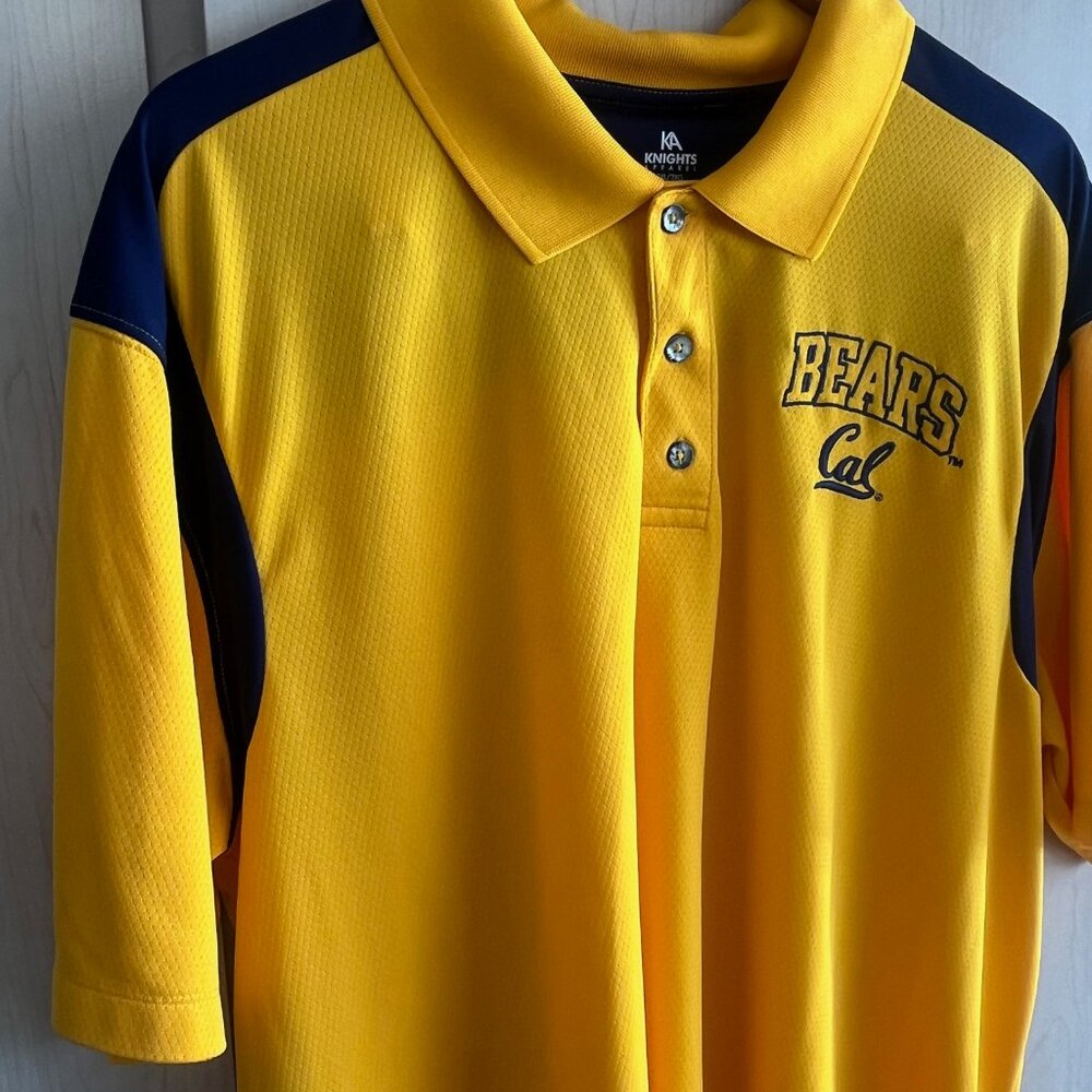 California Golden Mens‎ Bears Polo Shirt  Short Sleeve Golf 2XL Knights Apparel